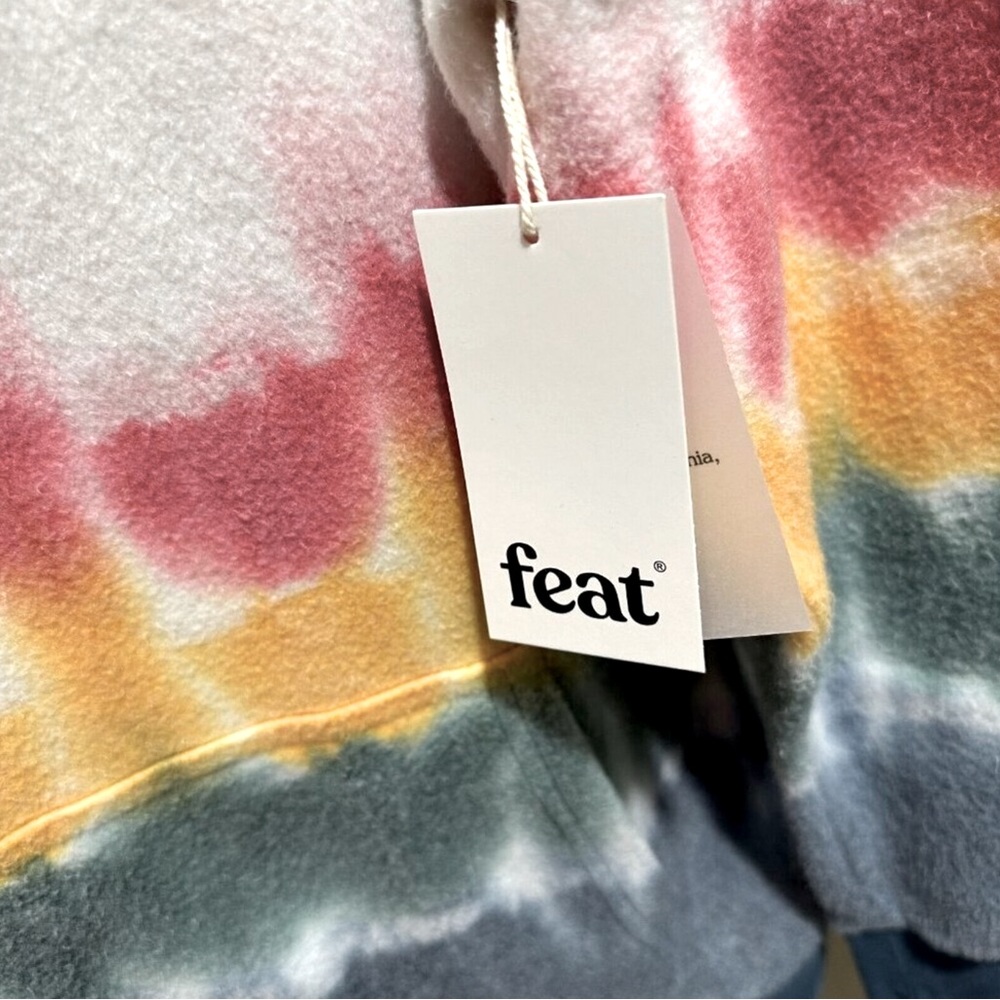 Feat | Blanket Blend Hoodie | Sunset Lover Tie-Dye Style | Size Large - Picture 8 of 8
